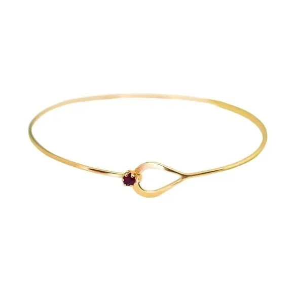 Vintage Avon birthstone - Ruby - July bangle bracelet. - Picture 1 of 5
